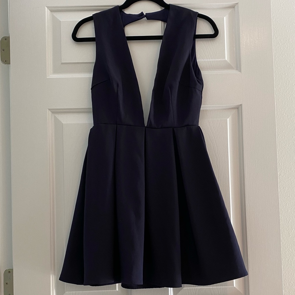 Navy Blue skater dress. Size S.